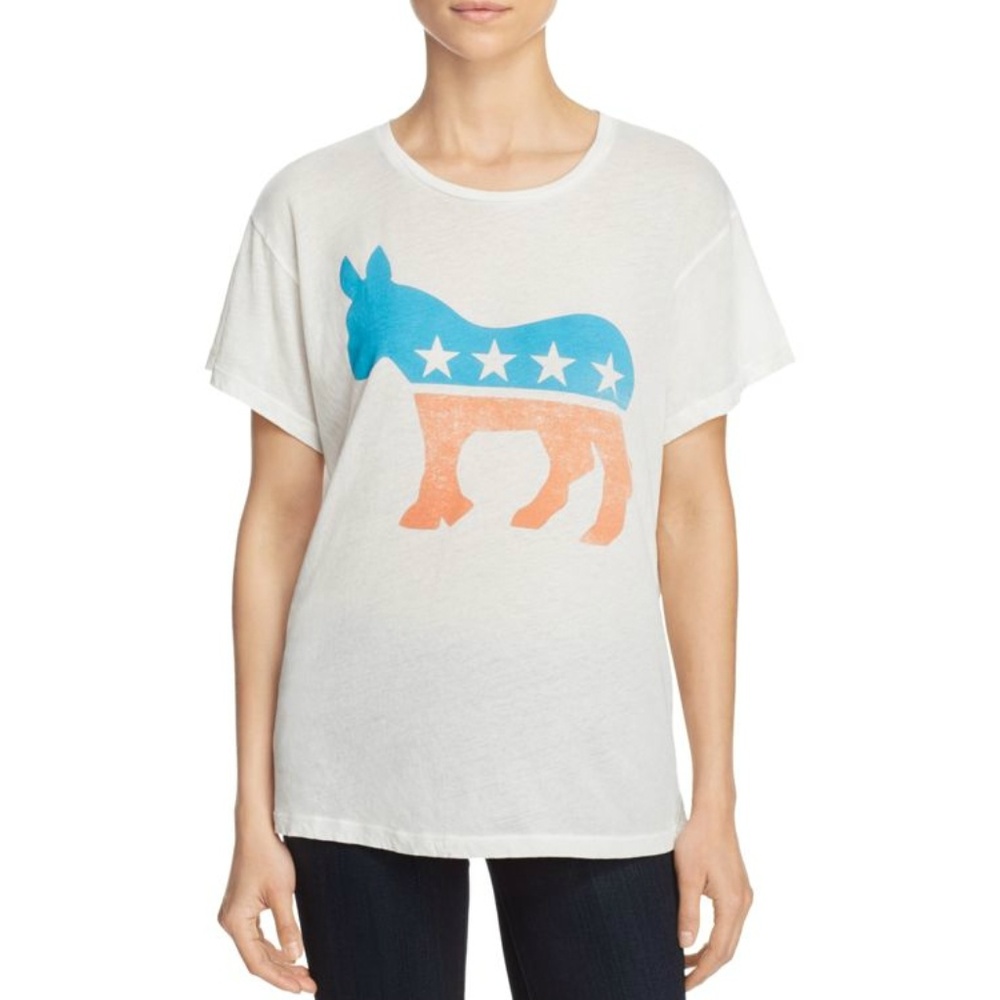 Wildfox Democrat Party Animal Donkey Tee NWT